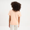 T-shirt manches courtes coton orange fluo femme
