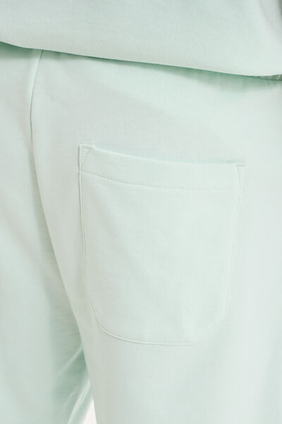 Short de jogging taille &eacute;lastiqu&eacute;e l&eacute;ger vert clair homme