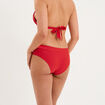 Bas de maillot de bain d&eacute;tails noeuds rouge fonc&eacute; femme