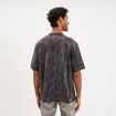 T-shirt col rond manches courtes coton gris fonc&eacute; homme