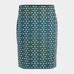 Jupe tube courte taille haute bleu canard femme