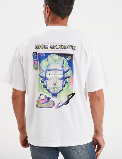 T-shirt manches courtes Rick et Morty blanc homme