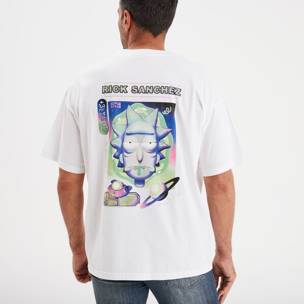 t shirt manches courtes rick et morty blanc homme T-shirt manches courtes Rick et Morty blanc homme