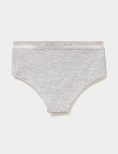 Lot 5 shortys coton majoritaire gris fille