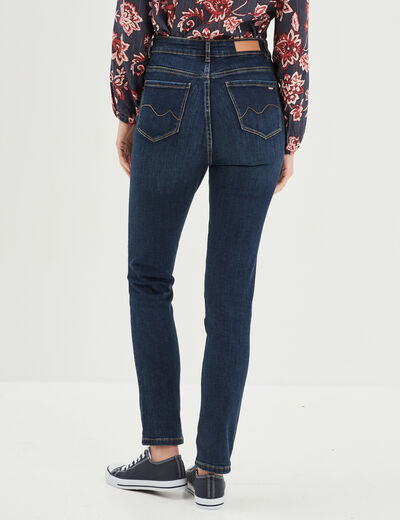 Jeans slim taille haute Creeks denim brut femme