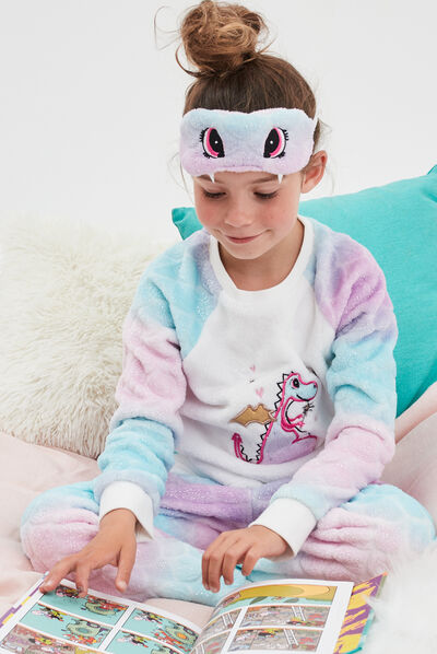 Ensemble pyjama pantalon pilou 3 pièces multicolore fille
