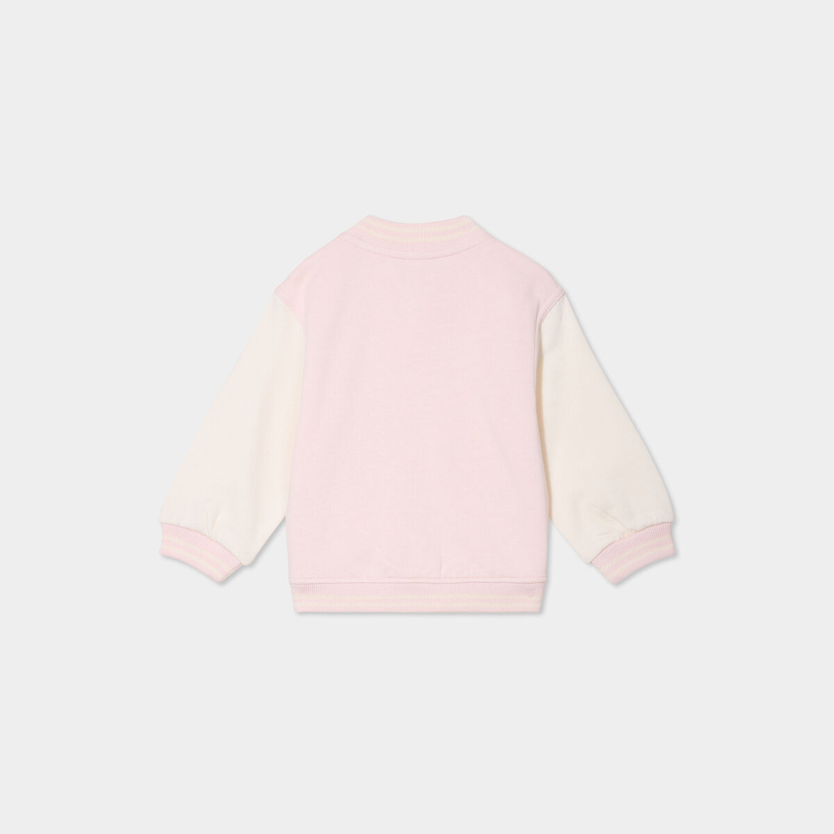 Veste teddy boutonnée rose clair bébé fille