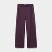 Pantalon de jogging large molletonn&eacute; violet fonc&eacute; femme