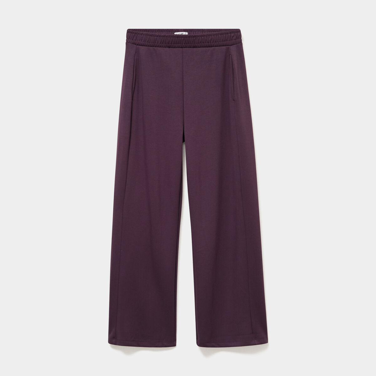 Pantalon de jogging large molletonn&eacute; violet fonc&eacute; femme
