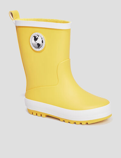 Bottes de pluie Trappeur jaune garçon