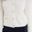 Gilet manches longues coton blanc femme