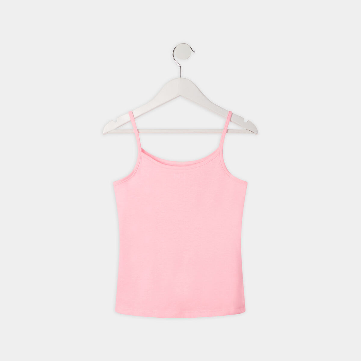 Débardeur à fines bretelles rose fluo fille