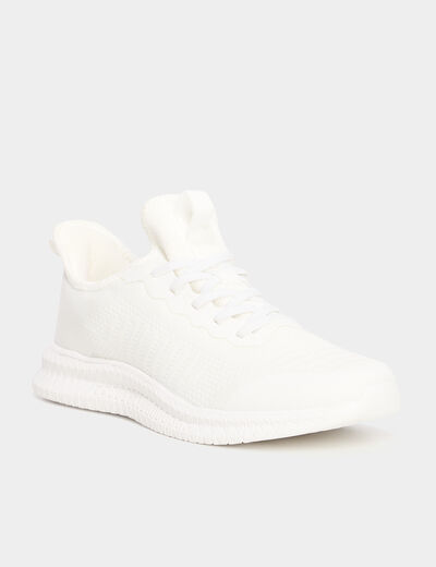 Baskets running blanc femme