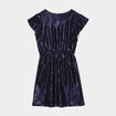 Robe à sequins et volants Liberto bleu marine fille
