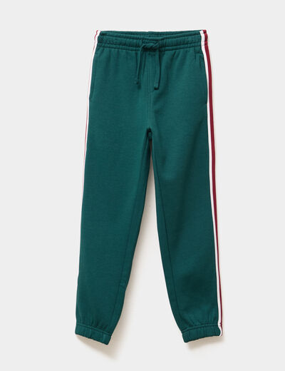 Pantalon de jogging regular élastiqué vert foncé garçon