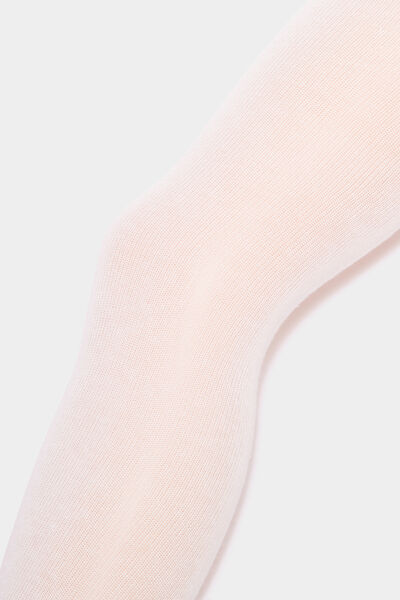 Collant opaque ecru fille