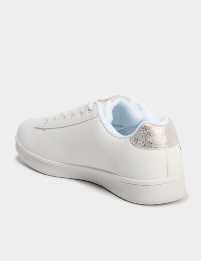 Tennis basses à lacets Creeks gris argent femme