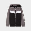 Sweat zippé à capuche fourrée Liberto noir garçon