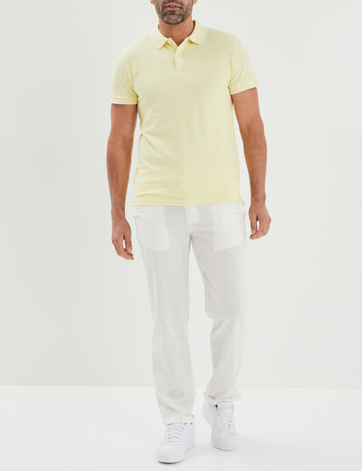 Pantalon chino droit lin majoritaire blanc homme