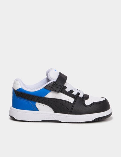 Baskets &agrave; scratchs Puma Rebound Slam bleu electrique gar&ccedil;on