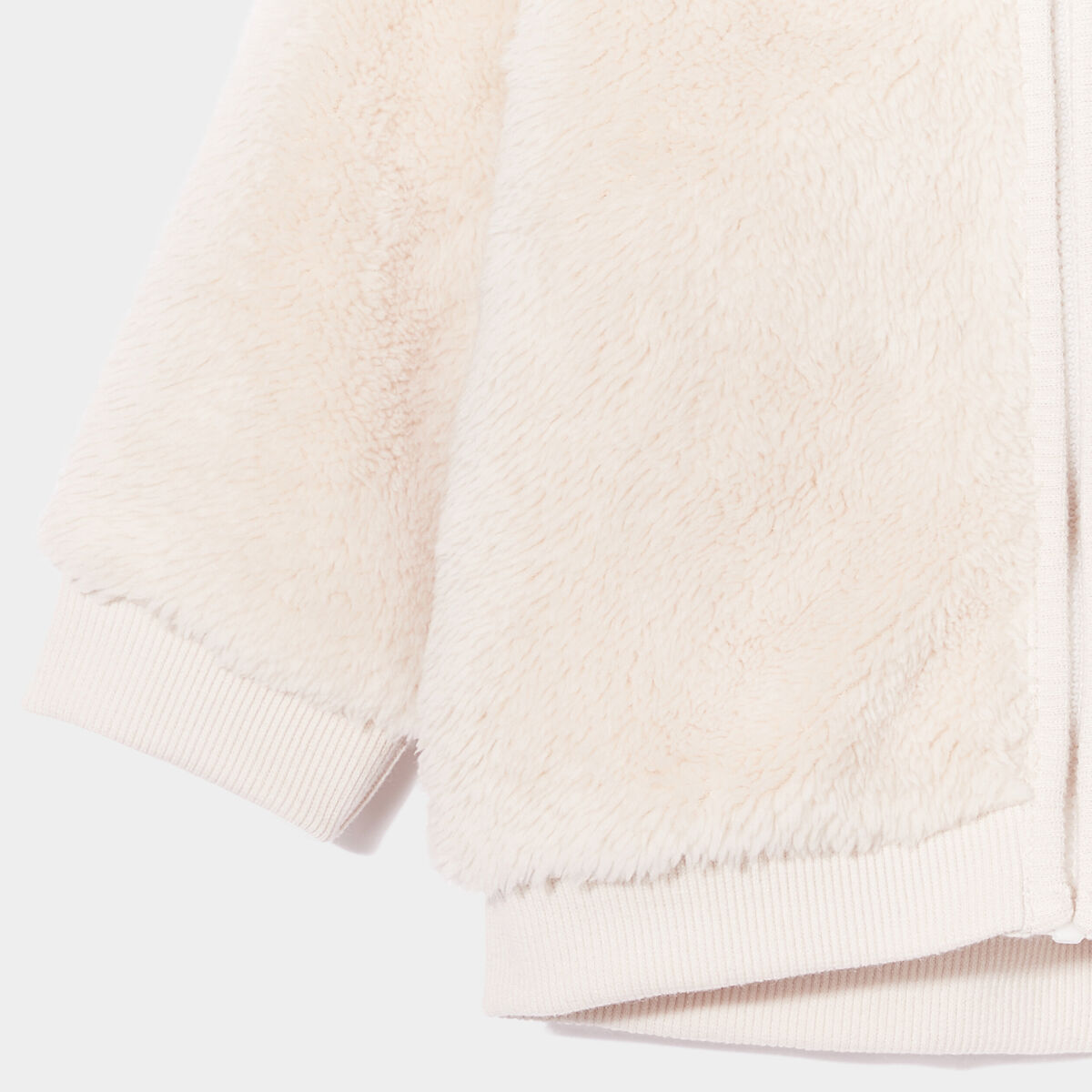 Gilet fausse fourrure zippé à capuche beige bébé garçon