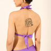 Haut de maillot de bain forme triangle violet femme