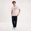 T-shirt manches courtes coton rose pastel homme