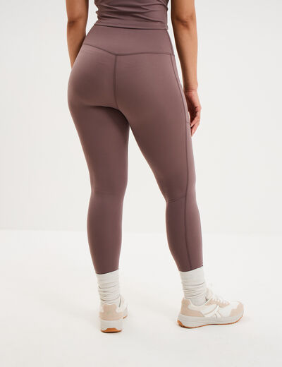Legging de sport taille haute mauve femme