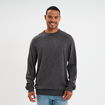 Pull col rond manches longues gris fonc&eacute; homme