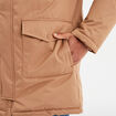 Parka mi-longue doublée à capuche taupe homme