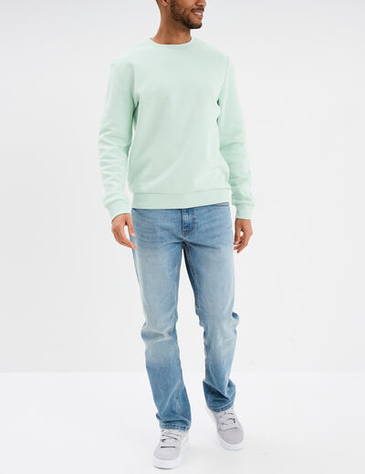 Sweat avec col rond vert pastel homme