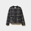 Veste matelass&eacute;e poches plaqu&eacute;es noir femme
