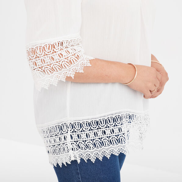 Blouse manches courtes blanc femme grande taille