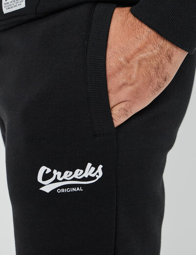 Pantalon jogging droit Creeks noir homme