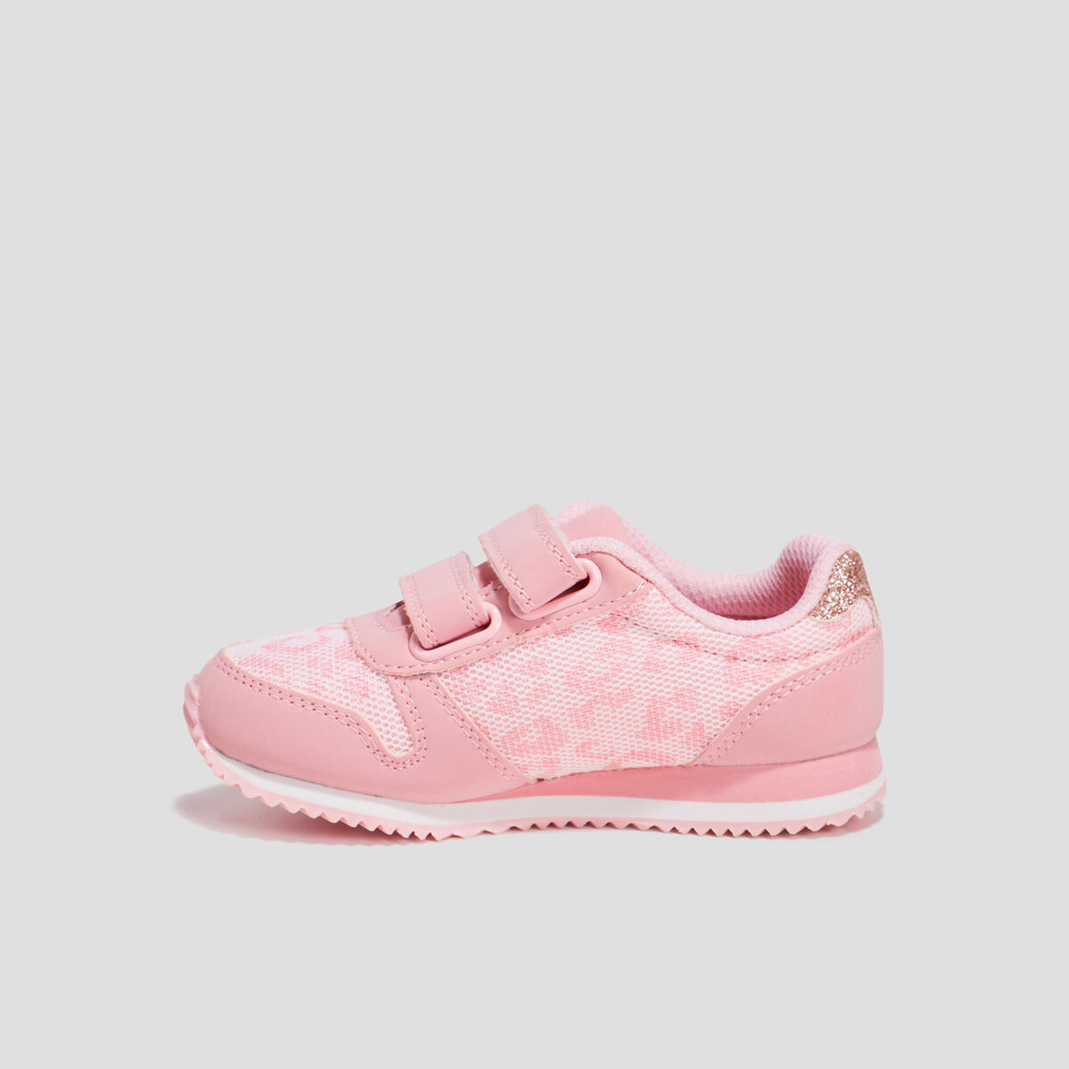 Retrorunnings à scratchs rose fille