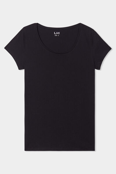 T-shirt manches courtes noir femme