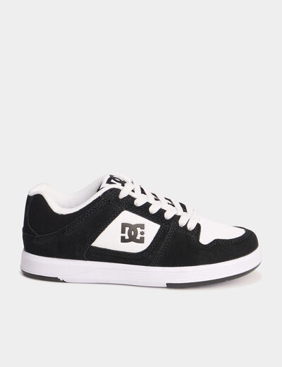 Tennis basses cuir &agrave; lacets noir gar&ccedil;on