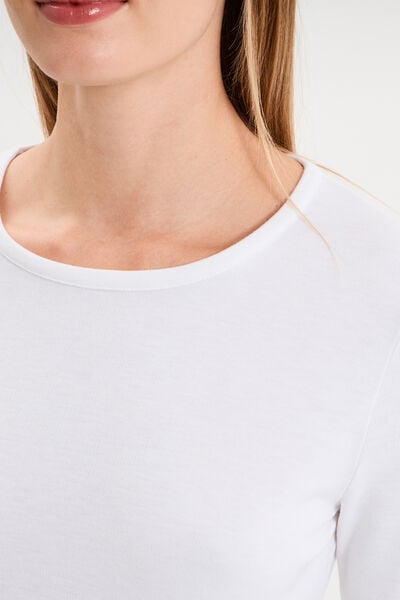 T-shirt thermique Damart x Trappeur blanc femme