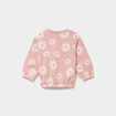 Sweat molletonn&eacute; manches longues rose b&eacute;b&eacute; fille