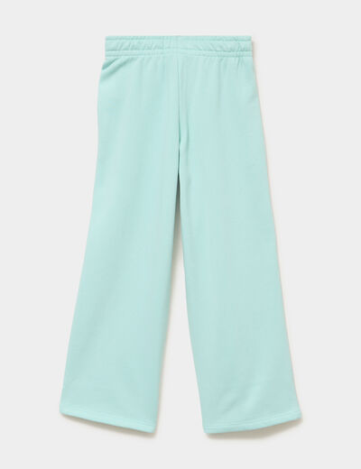 Pantalon de jogging wide leg vert pastel fille