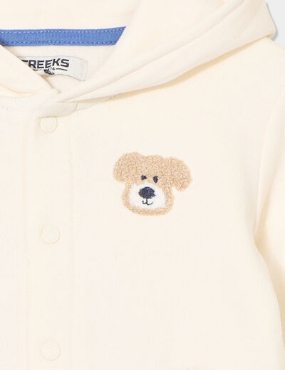 Ensemble de jogging sweat et pantalon ecru bébé garçon