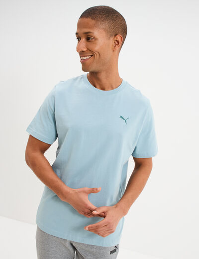 T-shirt manches courtes coton Puma vert &eacute;meraude homme