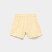 Short &eacute;lastiqu&eacute; broderie anglaise coton jaune clair fille