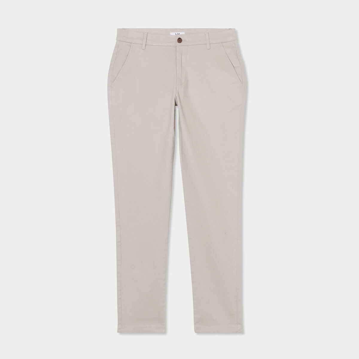 Pantalon chino slim coton sable homme
