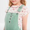 Ensemble robe salopette t-shirt Creeks vert pastel fille