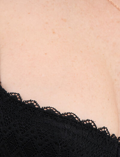 Soutien-gorge corbeille dentelle noir femme