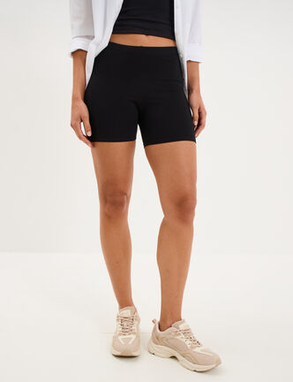 Short cycliste coton majoritaire noir femme