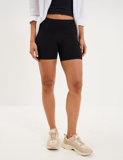 Short cycliste coton majoritaire noir femme