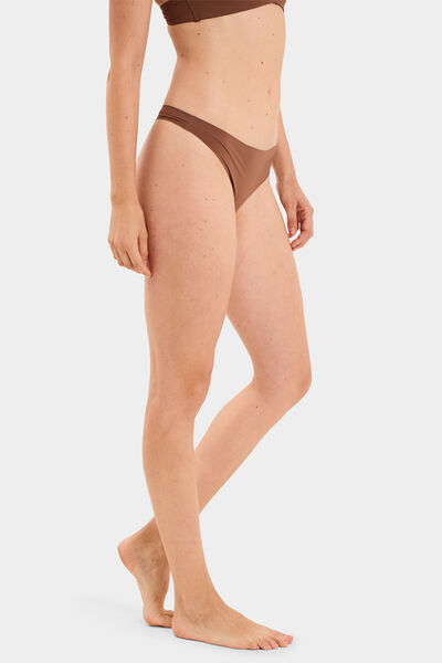 String microfibre sans coutures marron femme