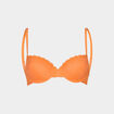 Soutien-gorge corbeille paddé dentelle orange femme